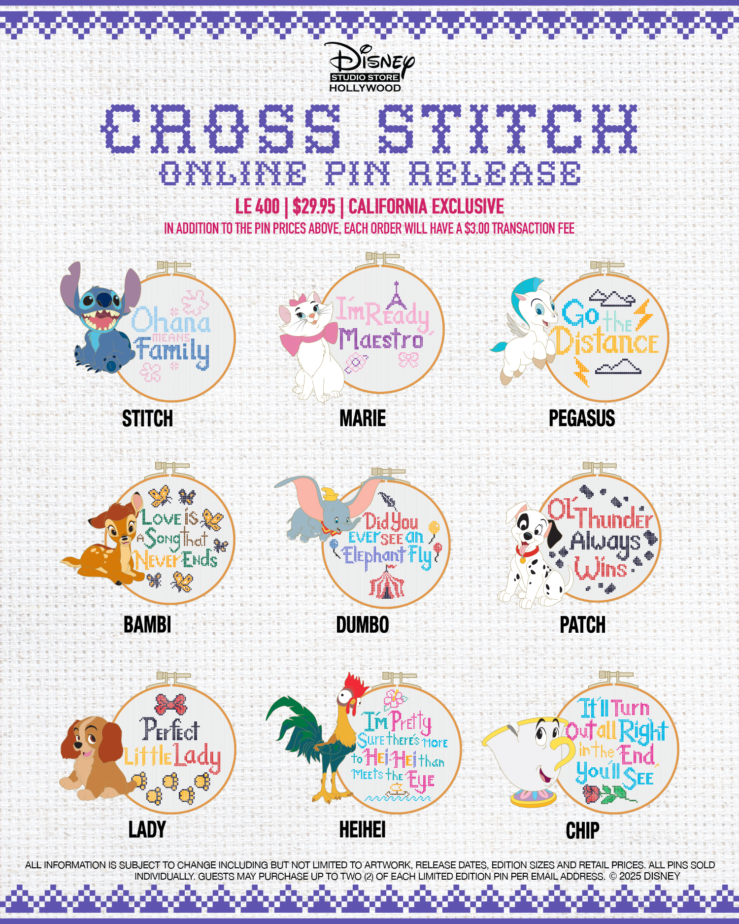 DSSH Cross Stitch Pin Release